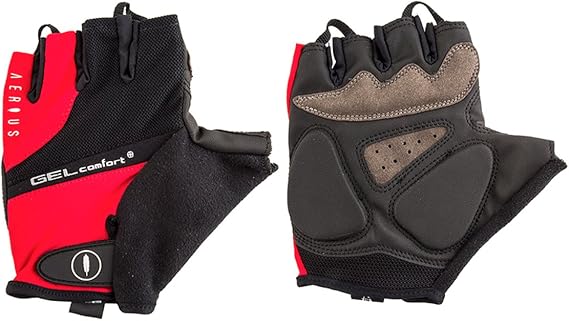 AERIUS Gel Short Finger Cycling Gloves - S-5954 (Red - XL)