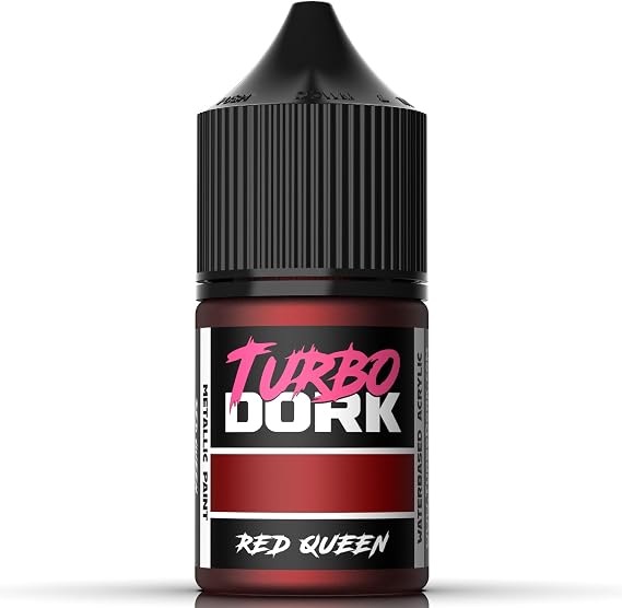 Turbo Dork Red Queen Metallic Acrylic Paint 22ml Bottle - Water-based Non-Toxic Metallic Finish Paint