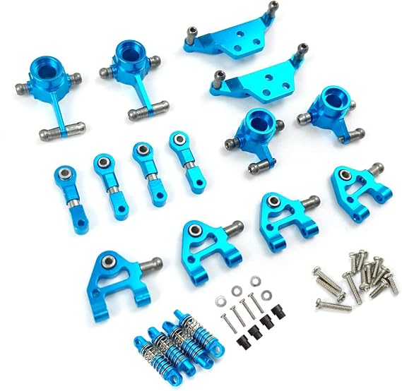 Tsolay for Wltoys 1/28 P929 P939 K979 K989 K999 K969 RC Car Metal Full Set Shock Modification Accessories (Color : Blue), Tsolay-01