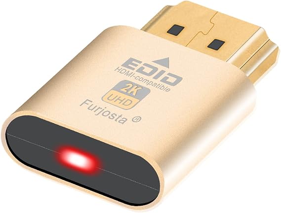 HDMI Dummy Plug Headless Ghost Display Emulator Premium Aluminum PC Supports Headless-1920x1080 3RD@60Hz-3Pack-1P