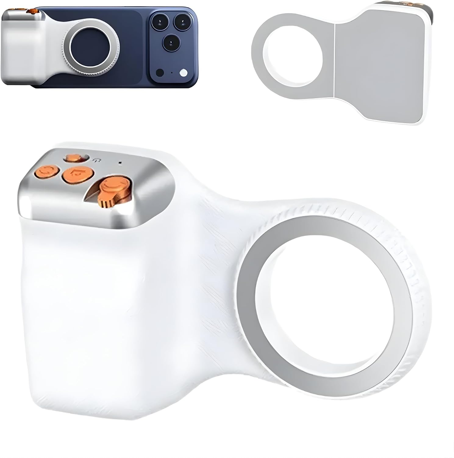 Coverzone Earldom Manyetik Kamera Tutucu Grip Bluetooth 5.3 Uzaktan Kumandalı 10m Çekim Mesafesi Zoom Kontrollü 2 Kademeli Deklanşörlü Ergonomik Telefon Çekim Aparatı Tripod Uyumlu | ZP37