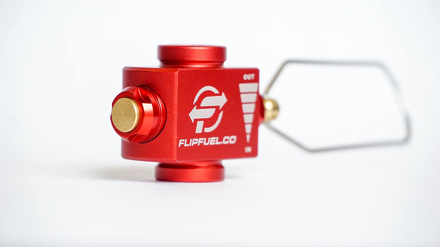 FlipFuel Camping & Hiking Fuel Transfer Device - Lightweight Backpacking Isobutane Adapter