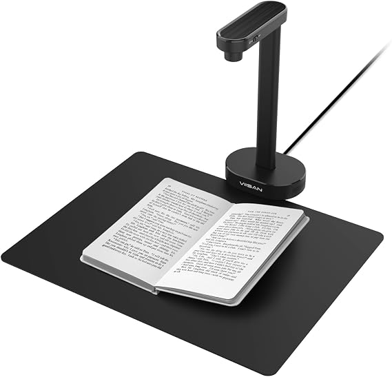 VIISAN A8401 16MP Document Scanner for Small Offices & Home Classrooms Portable USB Camera with OCR & Text-to-Speech, Windows/macOS Certified, Ideal for Remote Teaching & Document Digitization