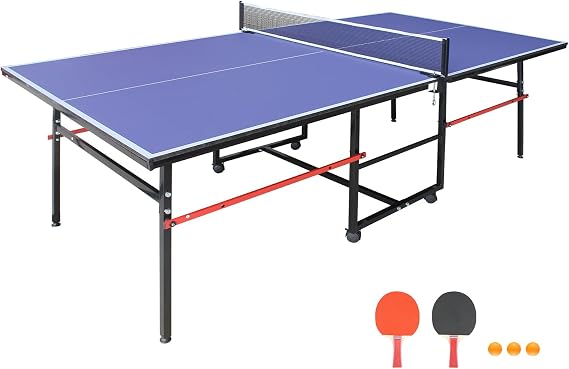 Mid-Size Table Tennis Table, Foldable & Portable Ping Pong Table