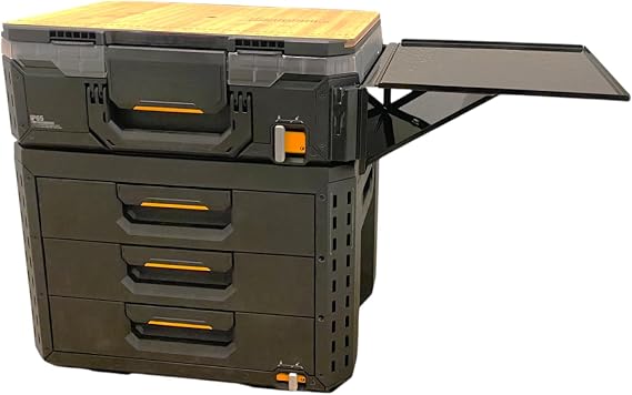 Quick Detaching/Folding Steel Table, Compatible with StackTech Toolbox