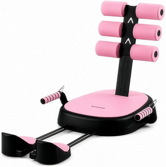 Multifunctional Sit Up Bar Ab Workout Equipment for Men Women Home Gym Core Trainer with Adjustable Resistance Bands Foldable Fitness Machine for Abs Legs Arms Total