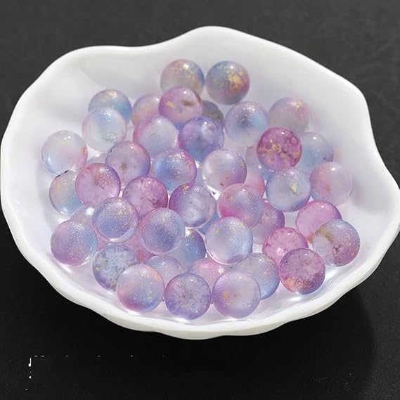 10Pcs Purple Glass Marbles, Luminous Glass Balls, 12MM, Colorful, Kids Toy, Vase Filler, Fish Tank, Home Decor, DIY Jewelry, Aquarium Decor, Thematic Ornaments