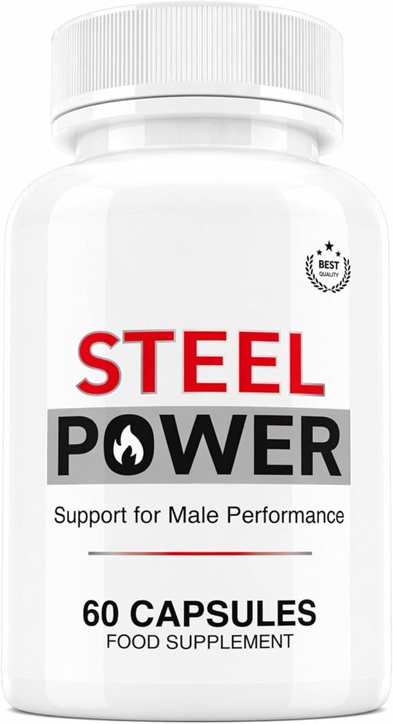 Steel Power Capsules – Daily Food Supplement – 60 Capsules – 1 Month Supply – Made in UK