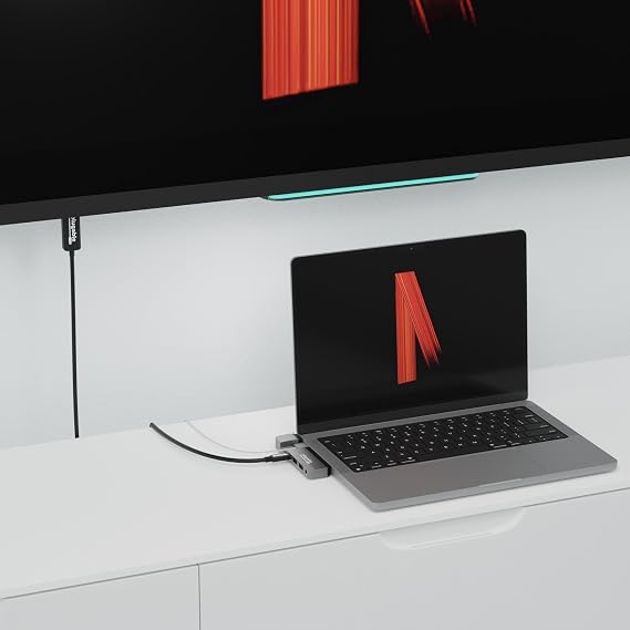 Plugable 5-in-1 USB C Hub Multiport Adapter with USB C to HDMI Cable Bundle