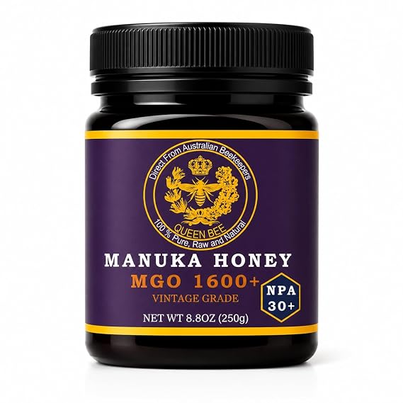 Manuka Honey MGO 1600+, NPA 30+, High Strength, Medical Grade - Raw Manuka Honey (250g/8.8 ounce)