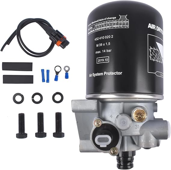 R955079 Air Dryer 1200P System Saver 12-Volts DC Fits Volvo Kenworth Peterbilt International Western Star Trucks, Replaces Meritor Wabco R955300 Haldex 955079CX