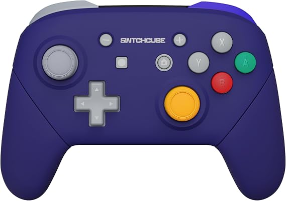eXtremeRate Classic SwitchCube Style Faceplate Backplate Handles for Nintendo Switch Pro Controller, Soft Touch Replacement Grip Housing Shell Cover with Full Set Buttons for Nintendo Switch Pro