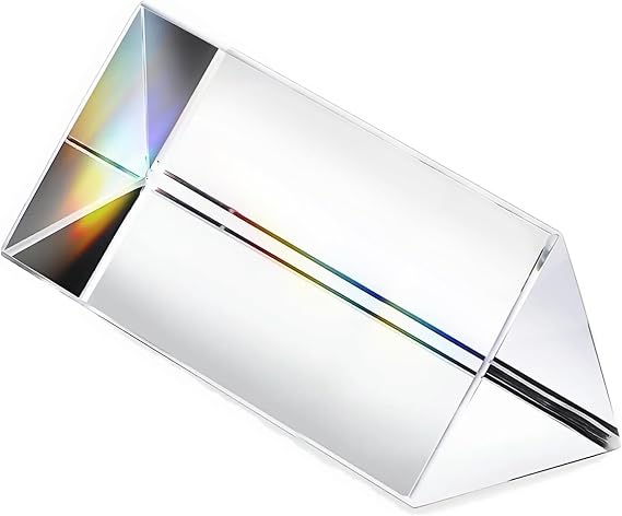 QFkris 2.5inch/ 60mm Equilateral Crystal Prisms, Crystal Triangular Prism