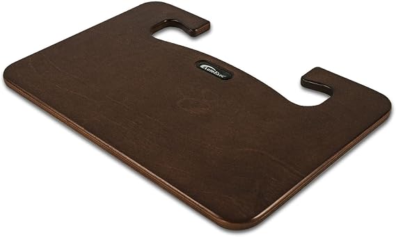 AutoExec Wheelmate Extreme Car Steering Wheel Tray for Eating on The Go, Writing Space, and Tablet or Laptop Use, Mahogany