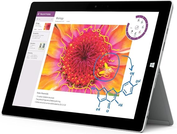 Microsoft Surface 1631 Pro 3 Silver - 128GB, 12", Windows 10, Intel Core i3