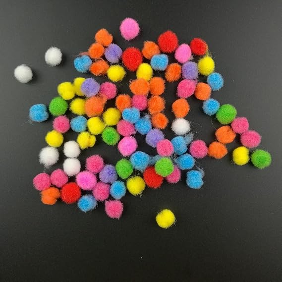GIOTEL 8MM 500PCS Pompon Balls Suitable for DIY Craft Home Garden Wedding Decoration Sewing Accessories Tools