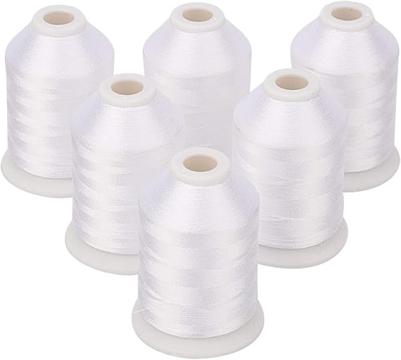 60WT White Sewing Bobbin Fill Thread Machine Embroidery Bobbin Thread - 1500 Meters Spool ea