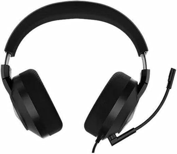 Lenovo H210 Wired Gaming Headset - 3.5mm Connection, Flip-to-Mute Noise-Cancelling Microphone, Breathable Ear Cups - Black