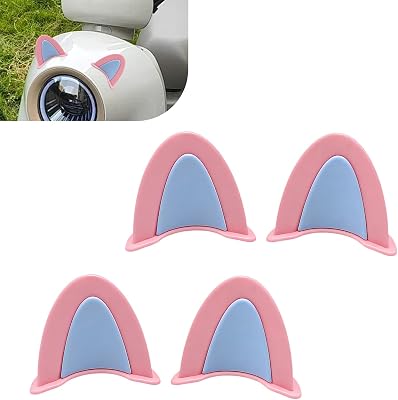 2 PCS Cute Cat Ear Motorcycle Helmet Decoration, Self-Adhesive Wear-Resistant Automotive Helmet Ornament Accessory, Universal for Most Motorcycle Scooter Helmets