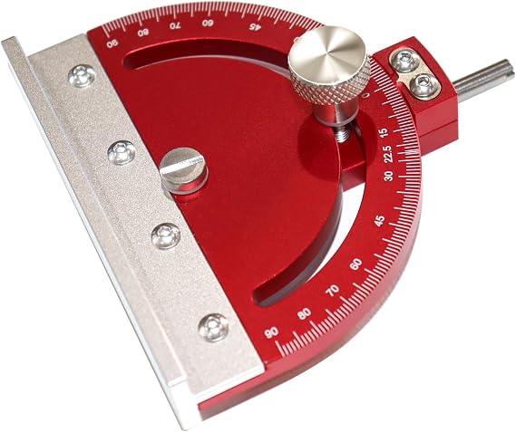 Multi-Angle Drill Press Protractor Angle Drill Guide, Table Saw Angle Tool Setter, Adjustable Drilling Machine Angle Locator, Precision Scale -85 To 85 Range Red