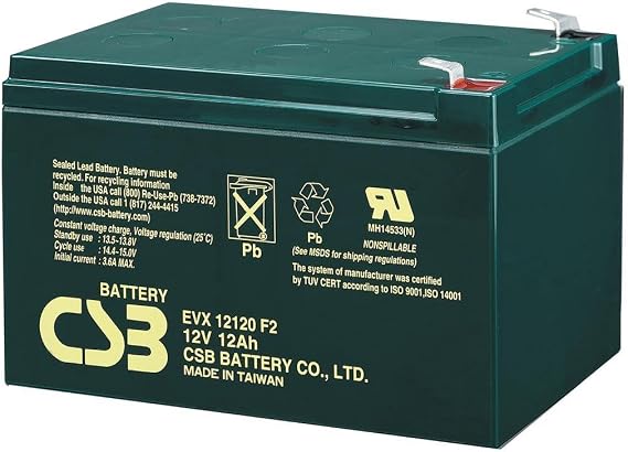 New CSB EVX12120 F2 12V 12Ah Deep Cycle AGM Battery Upgrade for CSB GP12120 f2