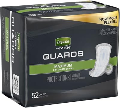 Depend Men Guards Maximum Absorbency - 52 Ea, Pack of 2