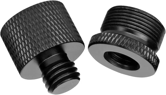Mic Thread Adapter Thread 1/4 Male to 5/8 Female and 5/8 Male to 1/4 Female