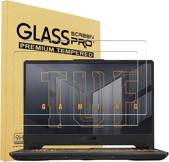 ASUS TUF 15.6 İnç Oyun Dizüstü Bilgisayarı için 2 Paket 15,6 İnç Temperli Cam Ekran Koruyucu, ASUS VivoBook 15, ZenBook 15/ZenBook Pro 15, Rog Zephyrus G15, TUF A15 F15, 9H Sertlik, Kabarcıksız