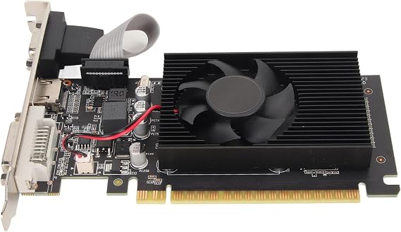 Jectse GT610 Graphics Card, 2GB 64bit Game Graphics Card PCI Express 1.1 x 16 Professional Desktop Computer Graphics Card for Gaming PC
