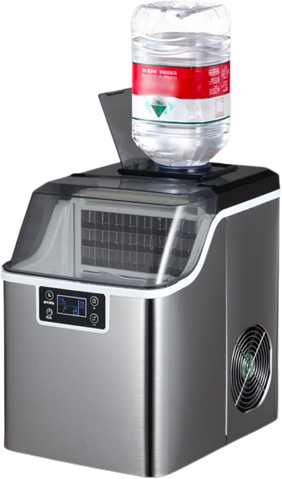 Nugget Ice Maker Countertop, Countertop Ice Maker Machine, Pebble Ice Maker Machine with Self-Cleaning, 33Lbs of Ice Per Day, Pellet Ice Maker for Home/Office/Bar/Party, 2 Ways Water Refill