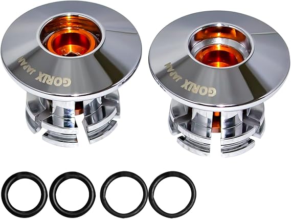 GORIX GX-CAPt78 Bicycle Bar End Cap, CNC Machined, Ultra Lightweight, Platinum Color, Bar End Plug, Stylish, Ultra Lightweight, Bar Tape Cap, End Cap, Road Bike, Accessories