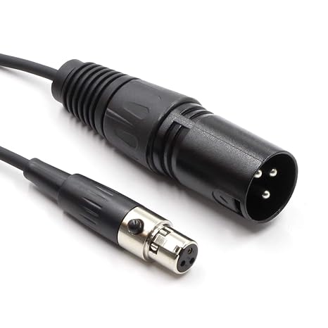 3 Pin XLR Male Plug to 3 Socket Female Mini XLR Pro Lapel Microphone Cable -TA3-XLR Cable(65CM/25 inch