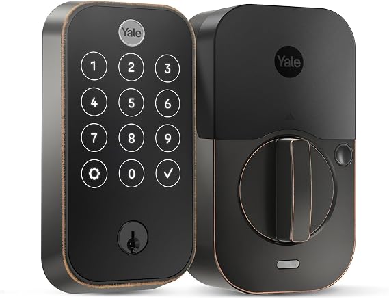 Yale Security Lock 2 Touch Deadbolt, Oil Rubbed Bronze Biometric Fingerprint Entry Door Lock with Digital Keypad for Code Entry (No Wi-Fi), YRD420-F-BLE-0BP