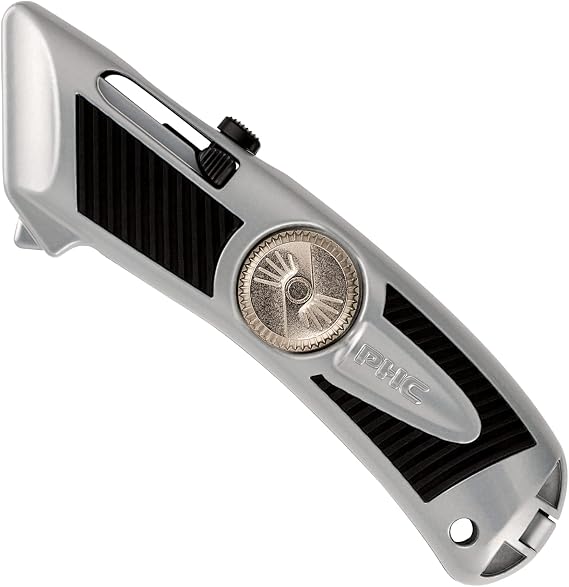 Pacific Handy Cutter QBAR Smart Auto Retract Metal Safety Cutter with Bladeless Tape Splitter (E13301-9)