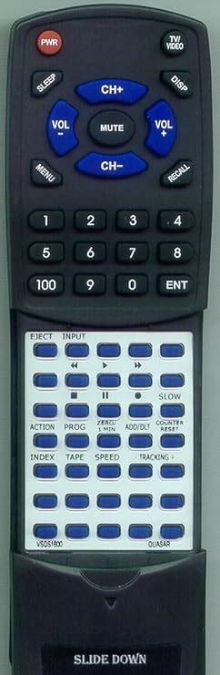 Replacement Remote Control for Quasar VHQ940, VSQS1600