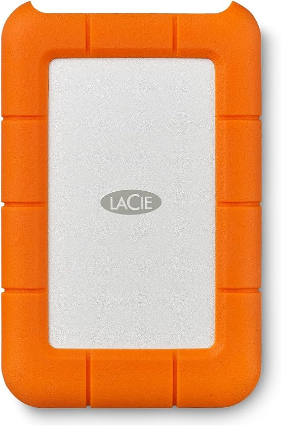 LaCie Rugged Mini, 1TB, 2.5", Portable External Hard Drive, for PC Mac iPad and iPhone, Data Rescue Service (LAC301558) | 2.5, For PC Mac iPad, IPhone, Data Rescue Service (LAC301558)