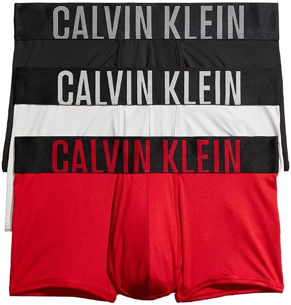 Calvin Klein Intense Power Mirco 3-Pack Low Rise Trunk, Exact/ Black/ Silver Haze, XL