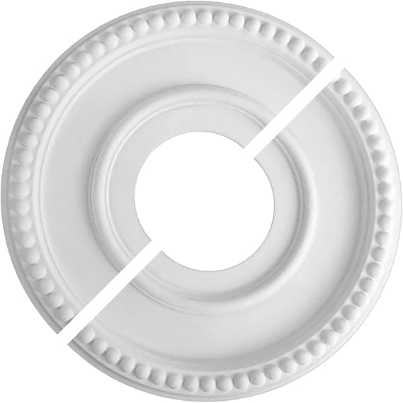 Ceiling Plate Cover, Round Ceiling Light Covers, PU Round Panel Outer Diameter 12.4in Inner 3.9in for Residential Home Renovation School Facilities Attic Access