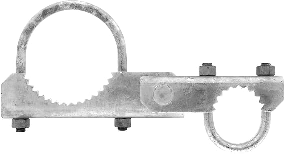 Chain Link Fence 180 Degree Commercial Duty Gate Hinge - for 4" Outside Diameter Gate Post/Pipe & 1-5/8 Thru 1-7/8" Gate Frames. Chain Link Post Gate Hinge - Includes Hinge U Bolts - 1 Hinge Assy.