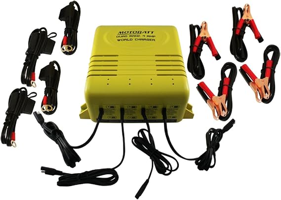 MotoBatt MBC4B (12V 4 Amp per Bank) Four Bank Battery Charger and Maintainer