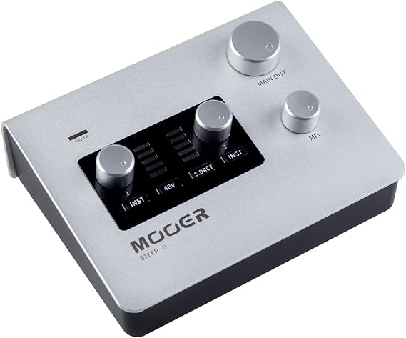 MOOER SteepII Multi-platform Audio Interface for Professional Recording, MIDI in/out Stero Soud With 24bit/192 Khz Ports, Support App Software,(STEEP II)