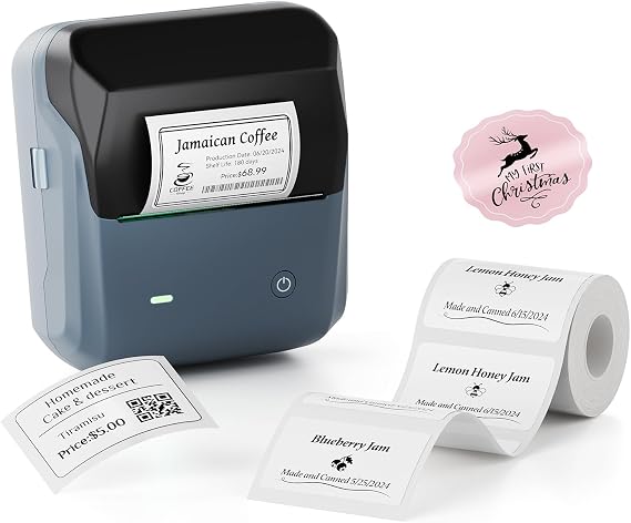 NIIMBOT B31 Label Maker, Bluetooth Thermal Label Printer for Retail, Blue