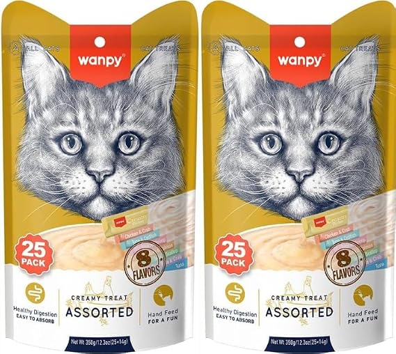 Wanpy Karışık Sıvı Kedi Ödülü 2 Adet x 25 x 14 gr