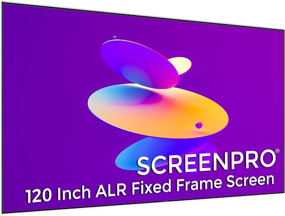 120" ALR Fixed Frame Projector Screen, 16:9 4K, for UST