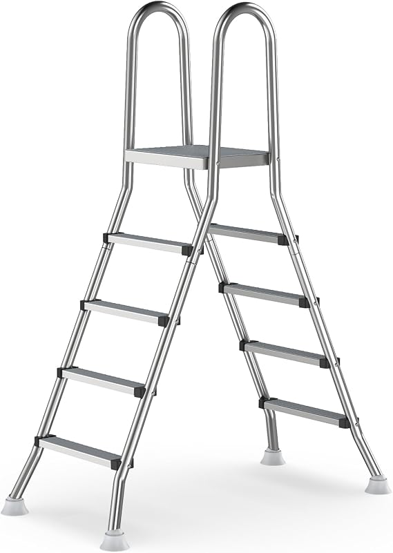 Above Ground Pool Ladder, 304 Stainless Steel Heavy Duty Pool Ladder