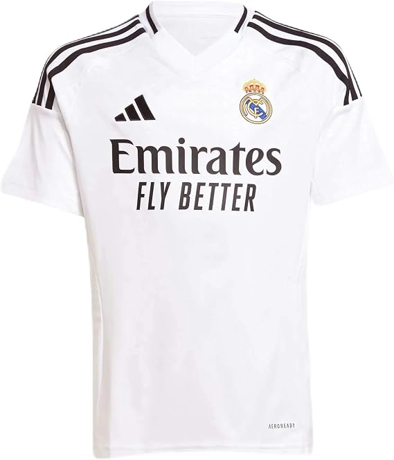 adidas Real Madrid Youth Home Jersey 2024/25 (US, Alpha, X-Small, Regular, White)