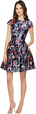 Ted Baker Womens Short Fluxam Folk Foliage Skater Dress