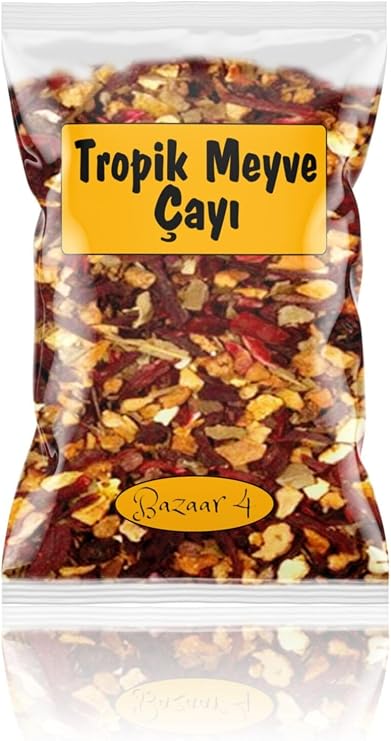 Bazaar 4 Tropik Meyve Çayı Egzotik Meyve Bitki Çayı 475 Gr