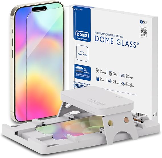 DOME GLASS Whitestone Screen Protector for iPhone 16 Series (iPhone 16 Plus)