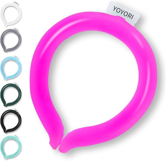 Neck Cooling Tube,Cooling Wrap for Summer,Reusable Ice Neck Ring Wearable Body Cooling Products for Heat Outdoor Sports(Pink)